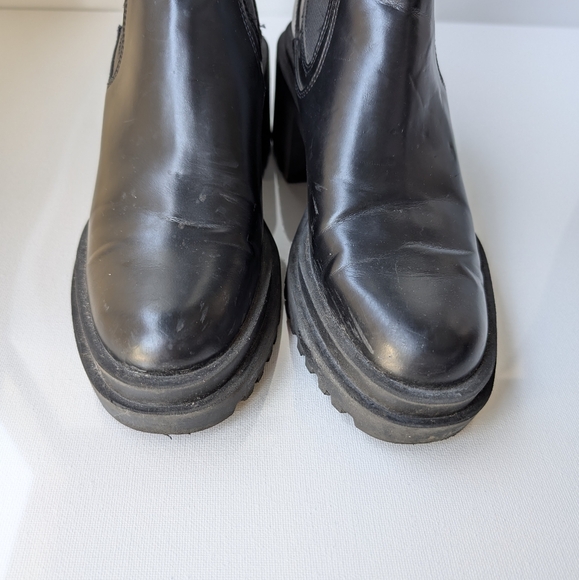 ZARA Black Chunky Platform Chelsea Boots – Women’s EU 40 / US 9.5 - Picture 5 of 7